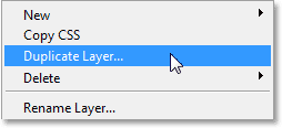 Открываем Layer > Duplicate Layer