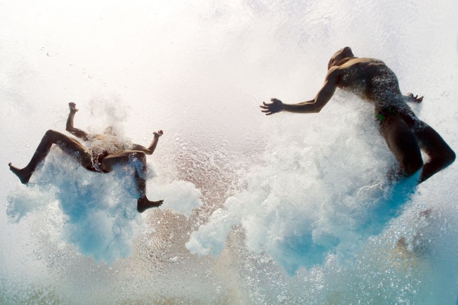Чемпионат мира по водным видам спорта в Барселоне, синхронный прыжок Ивана Гарсии и Германа Санчеса