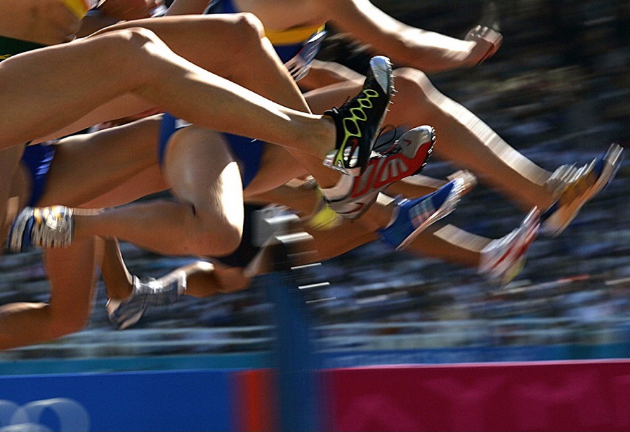 Олимпиада в Афинах. 110 метров с барьерами