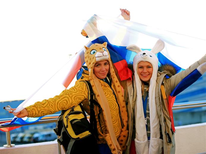 Российские болельщики в Сочи. Фото http://www.sochi2014.com/