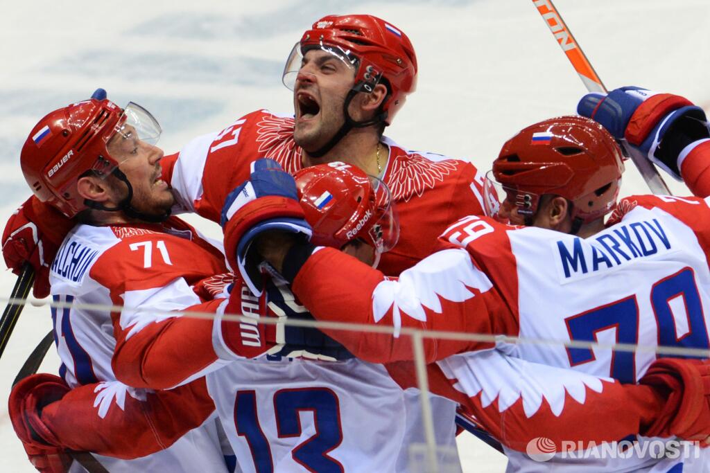 Россия - США: хоккей, гол