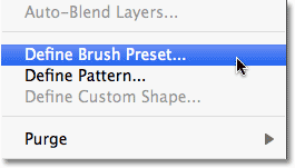 Открываем Edit > Define Brush Preset