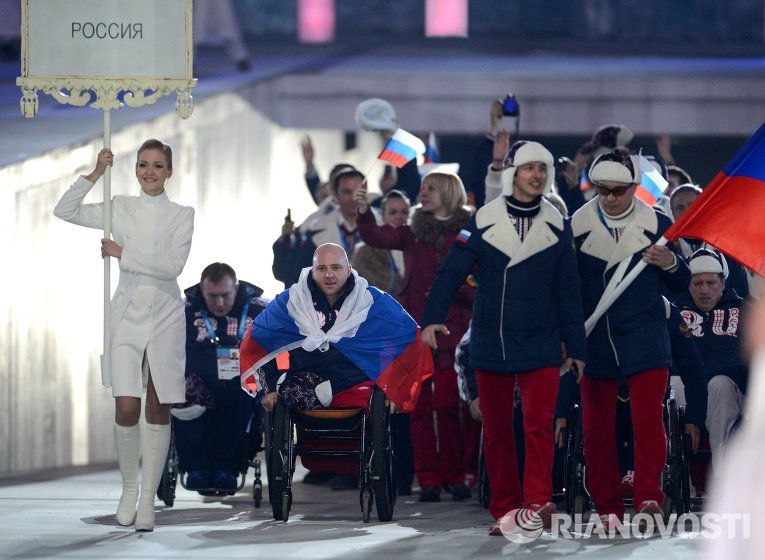 Церемония открытия XI зимних Паралимпийских игр, российские спортсмены