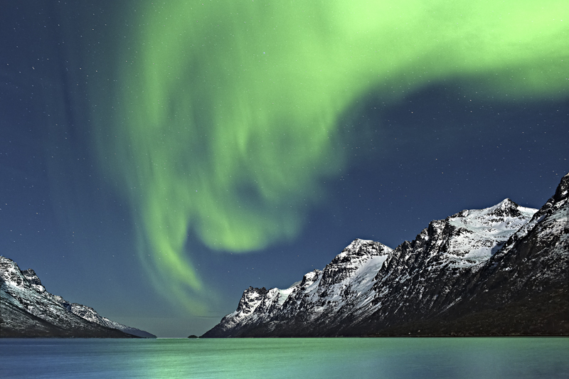 Северное сияние в Норвегии. Фото Geir Ytterstad