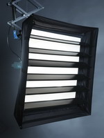 Сoфт-бокс pulsoflex EM *80 x 80 cm (32 x 32) с установленными ламелями для создания более направленного светового потока