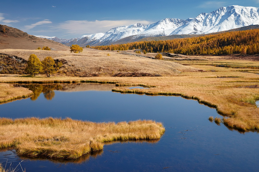 Сергей Сутковой. Озера урочища Ештыкёль. Курайская степь, Горный Алтай, сентябрь 2014
